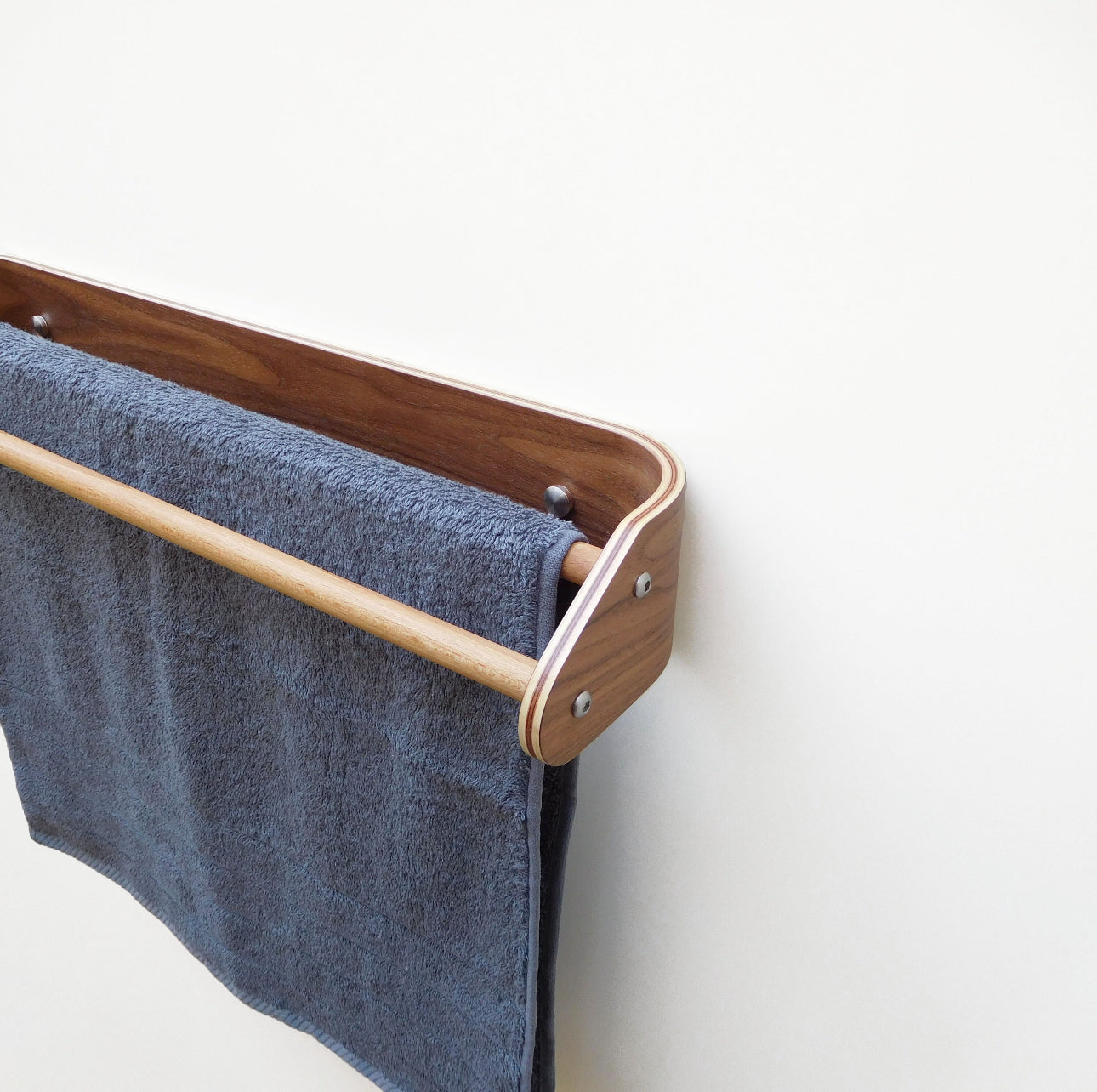 Wooden towel bar