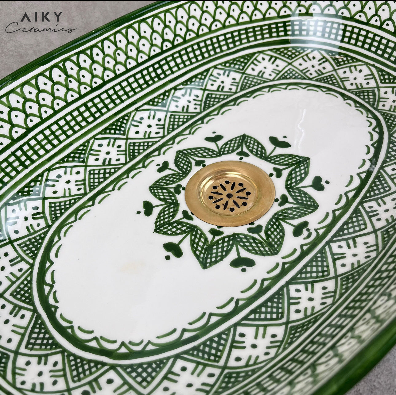 An Oval Moroccan Ceramic Sink