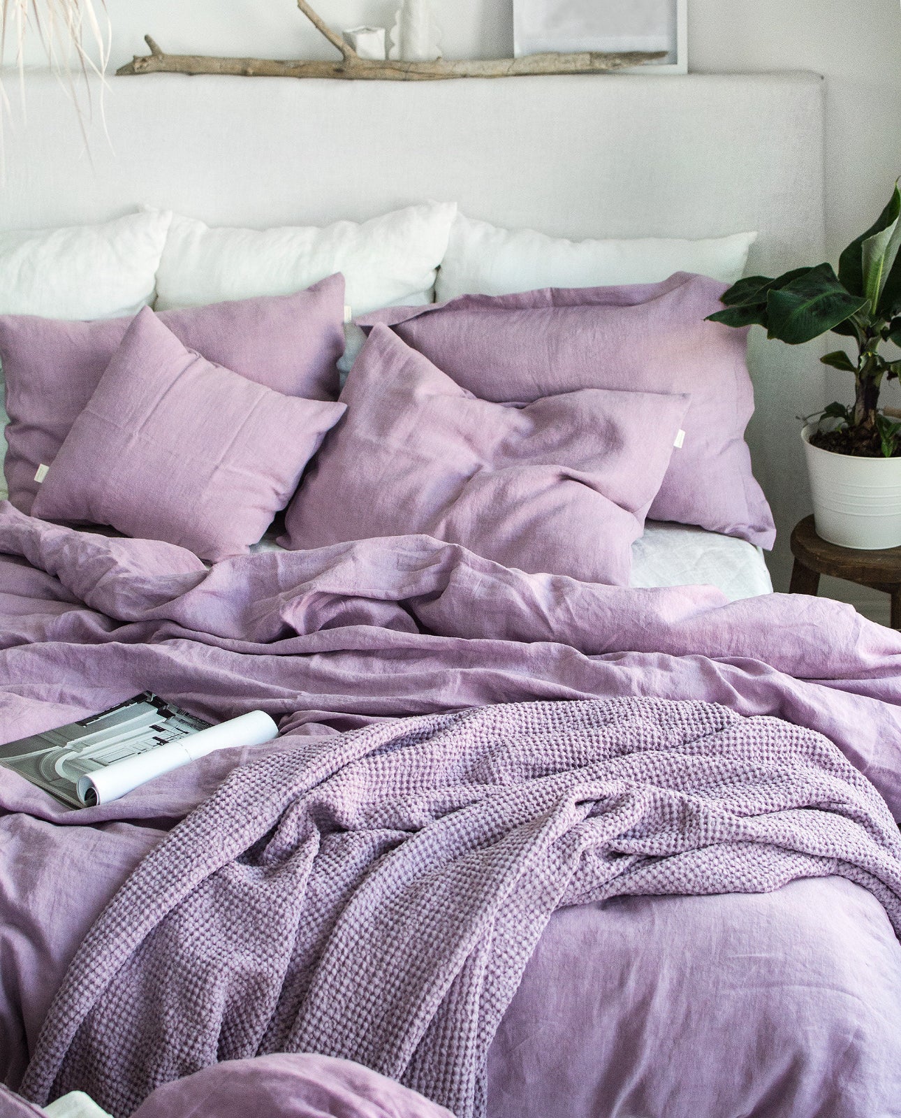 Linen Bedding set in Lavender