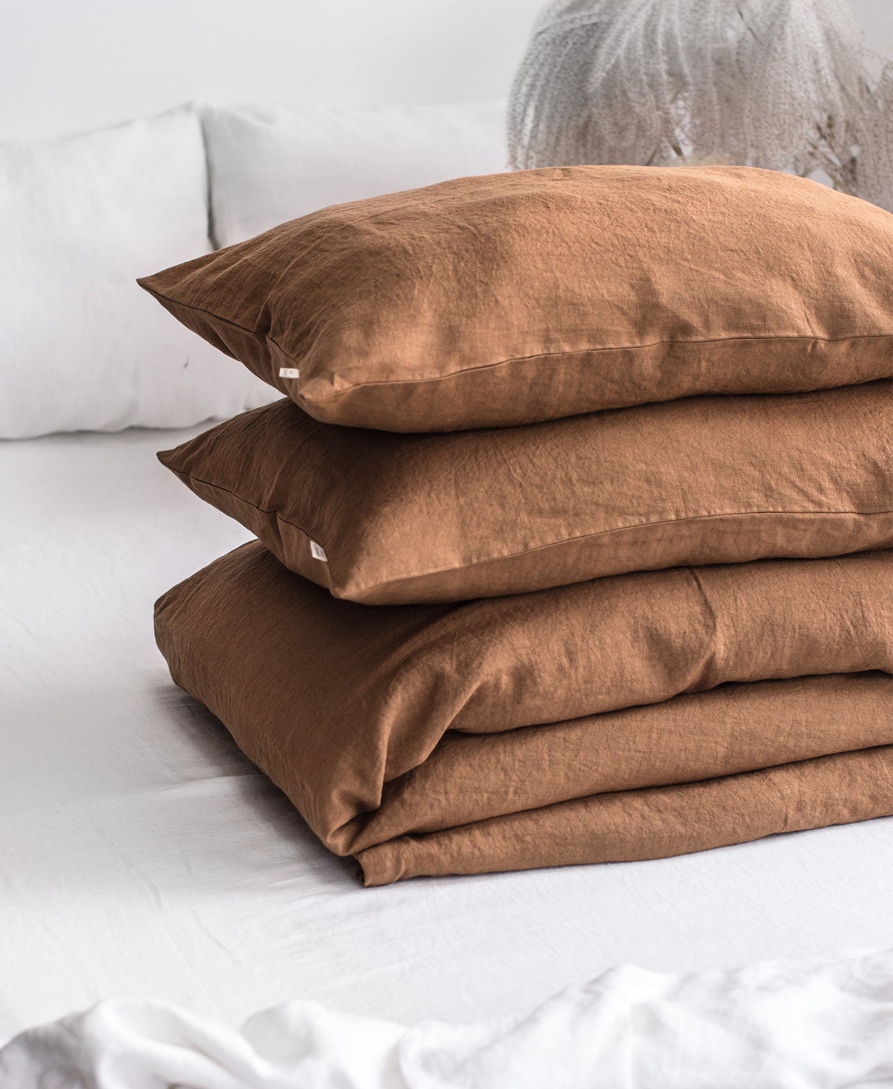 Linen Bedding set in Tobacco