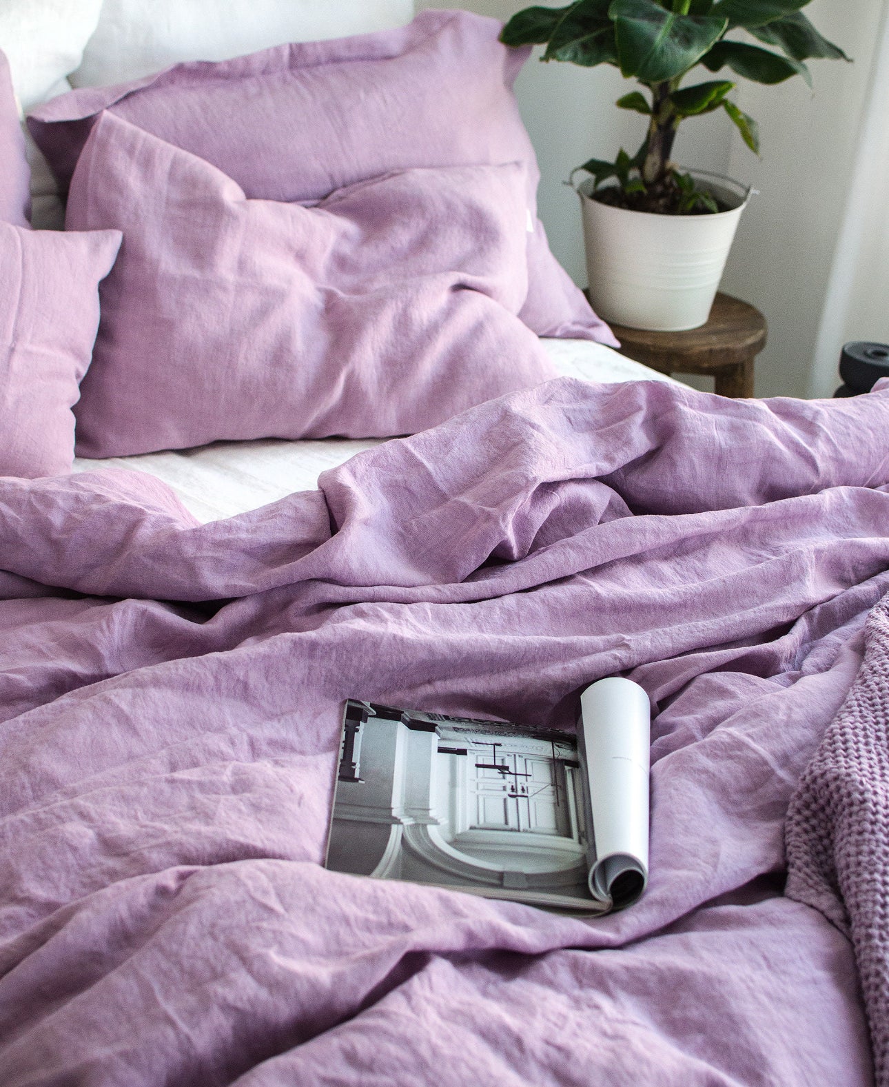 Linen Bedding set in Lavender