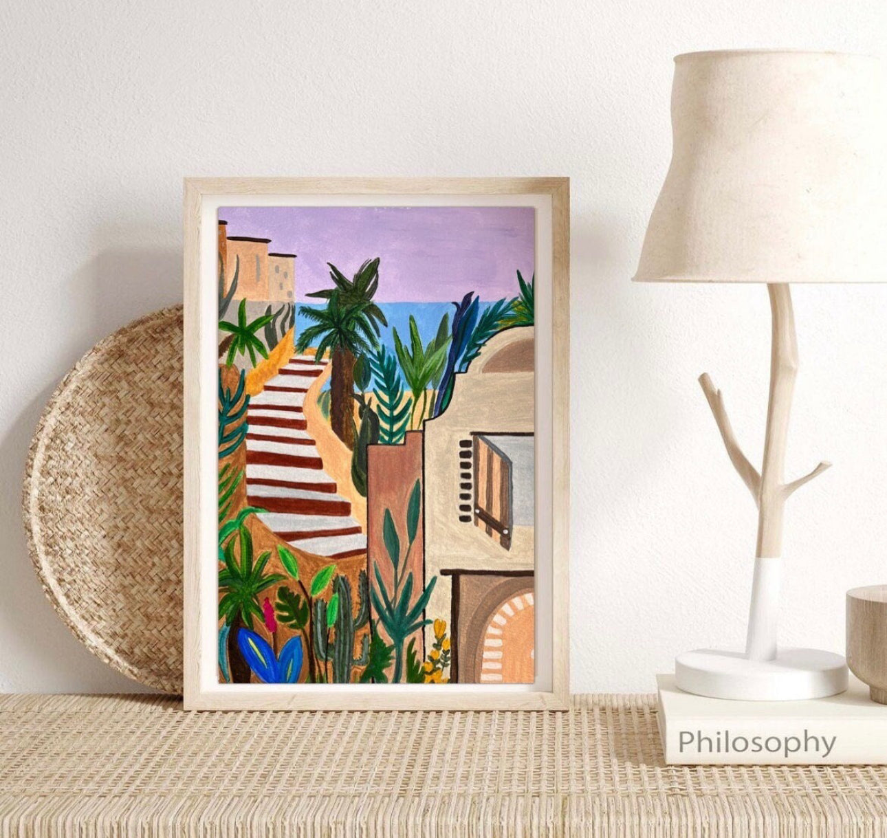 Tropical Stairs / Illustration / A5 A4 / Mexican Print