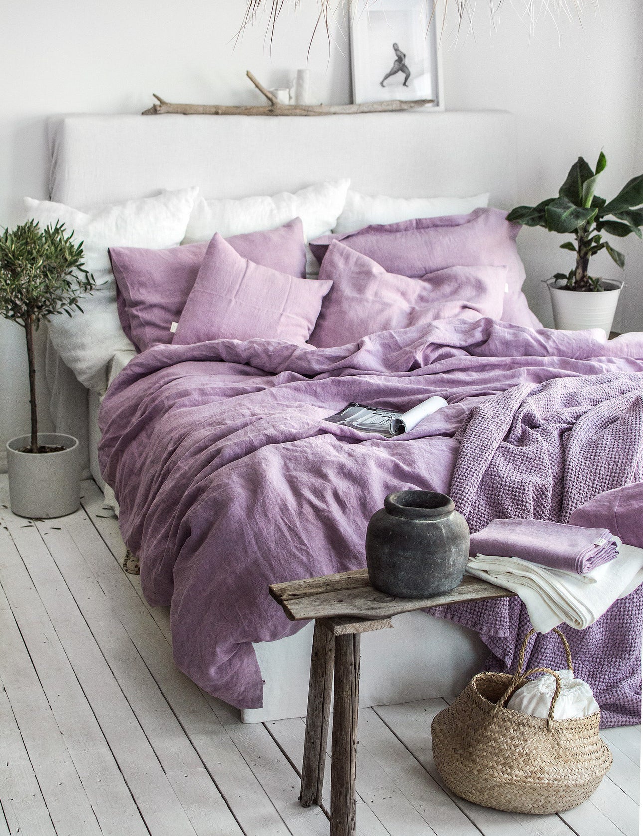 Linen Bedding set in Lavender