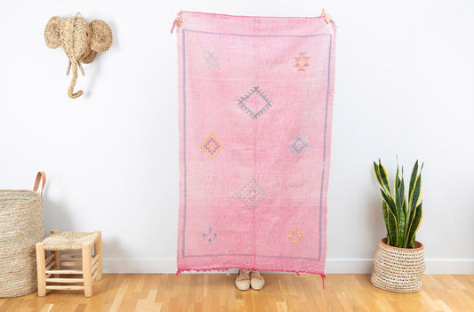 Soft Pink Moroccan Rug