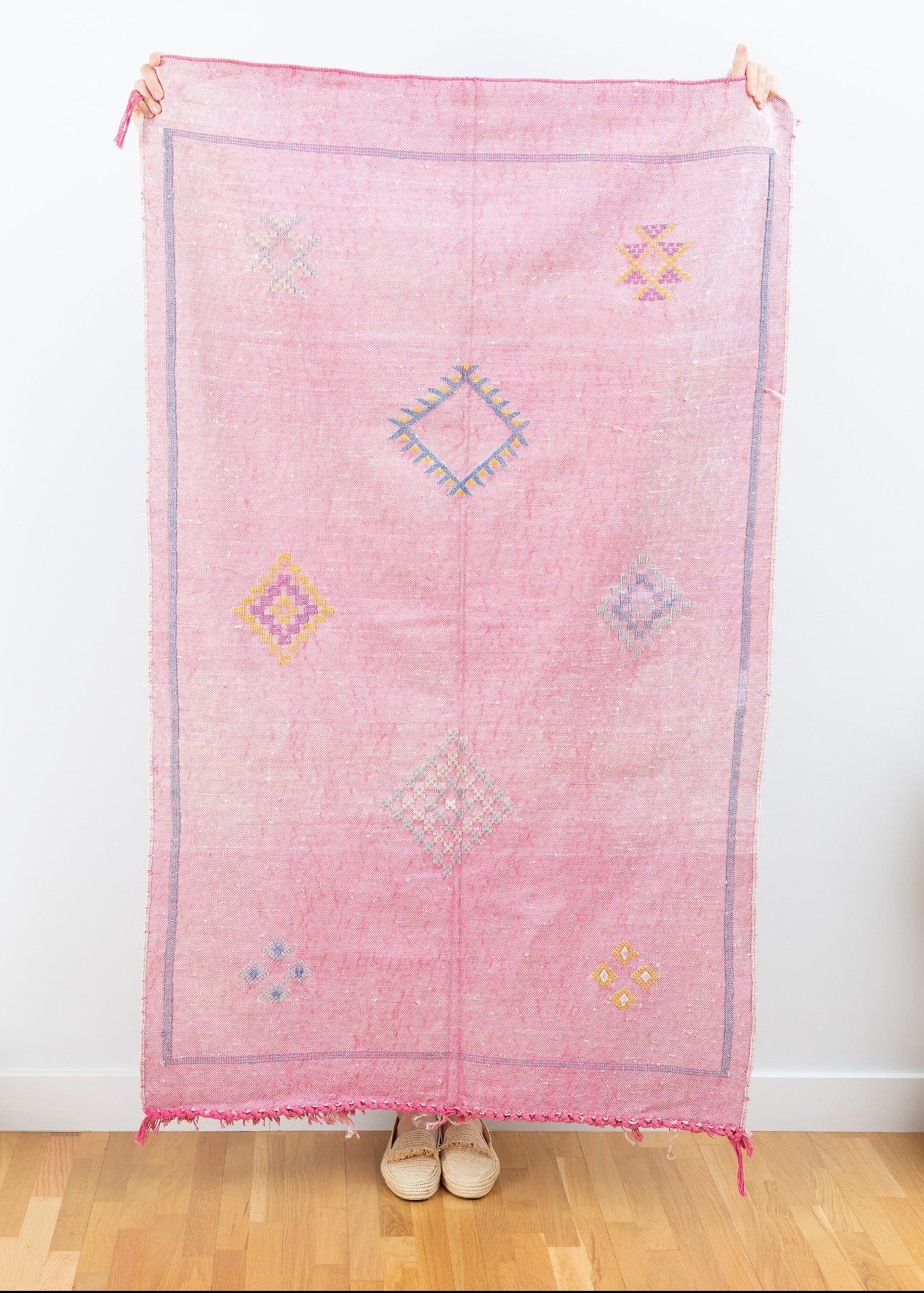 Soft Pink Moroccan Rug