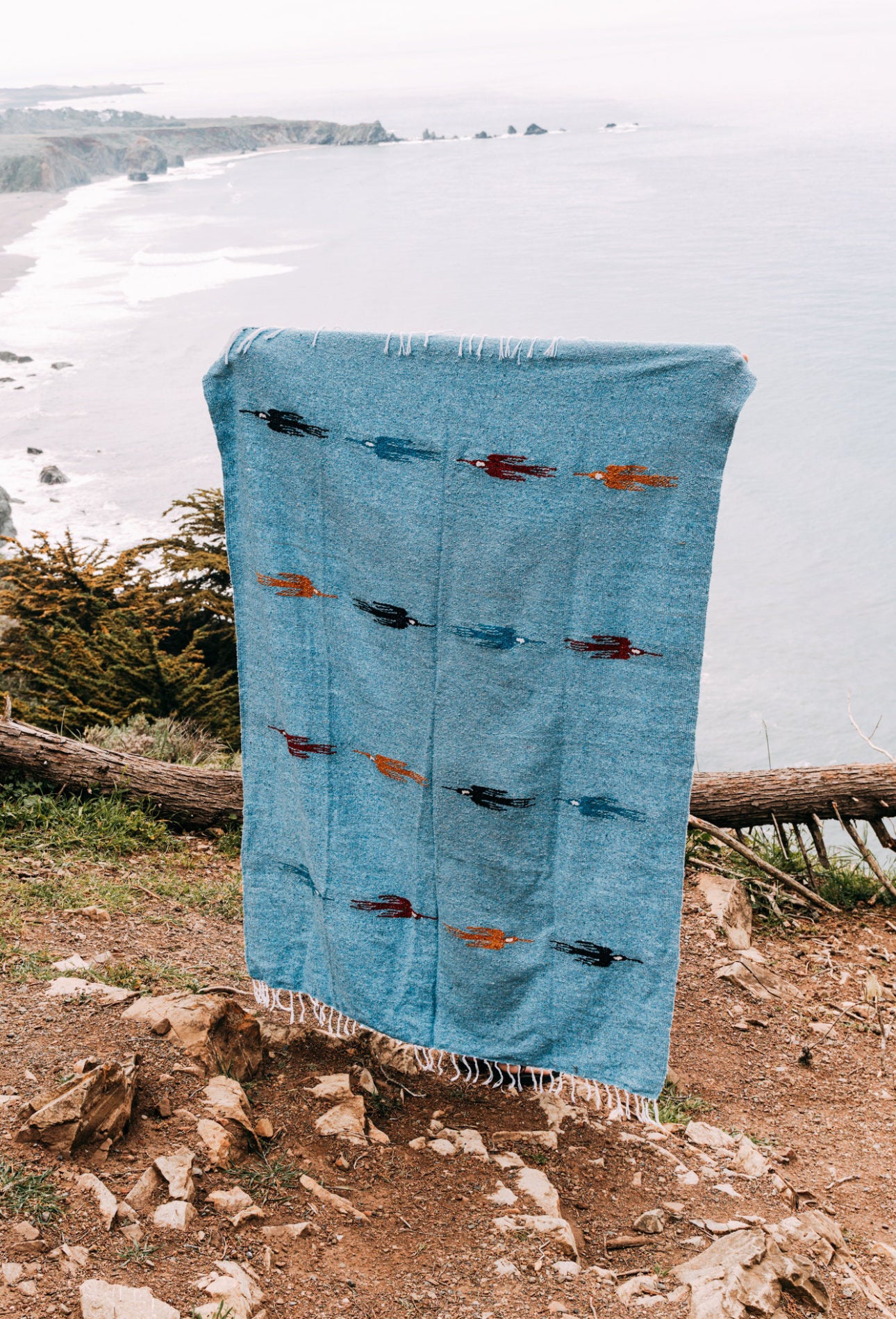 Mexican Baja Thunderbird Blanket Sky Blue