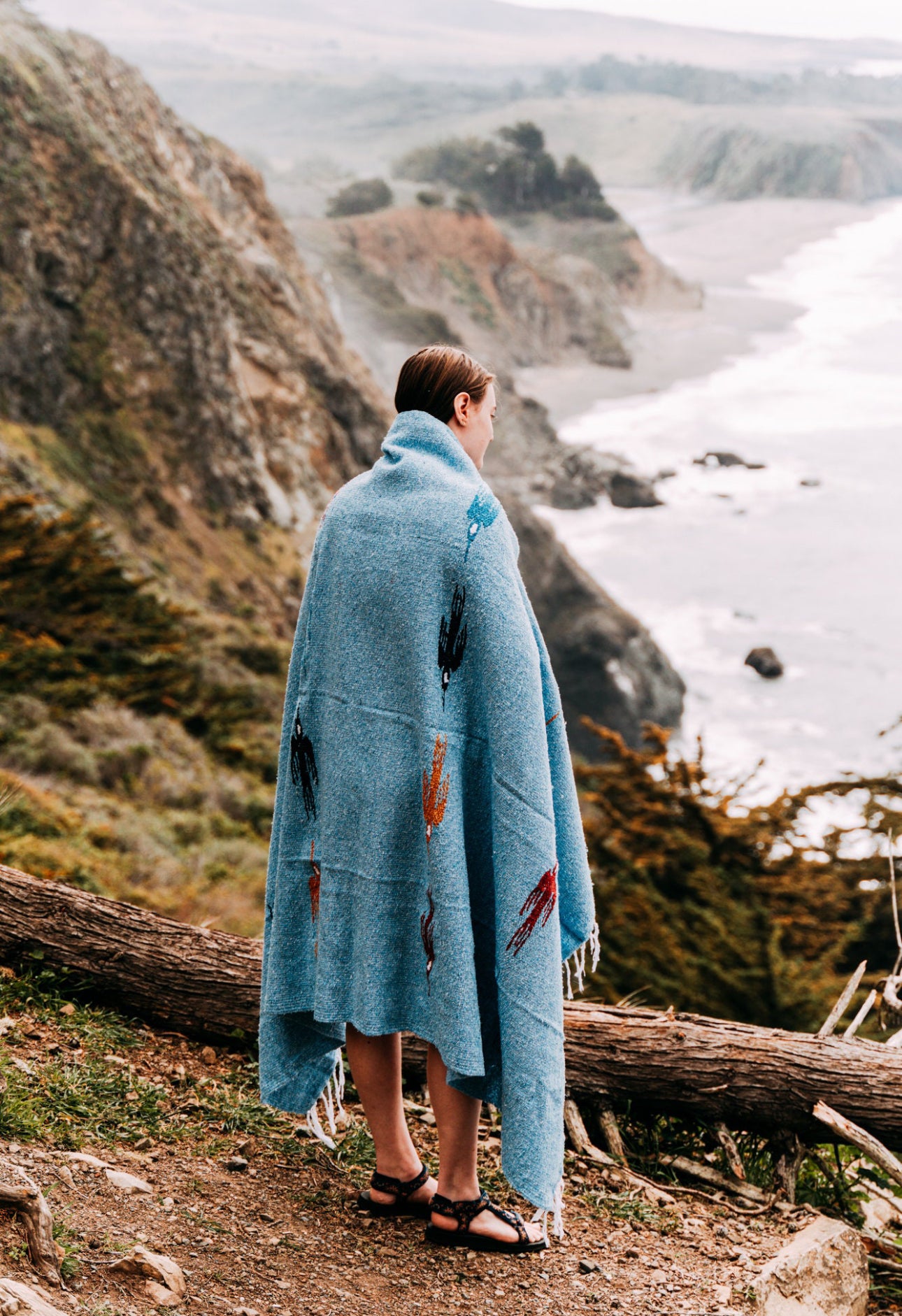 Mexican Baja Thunderbird Blanket Sky Blue