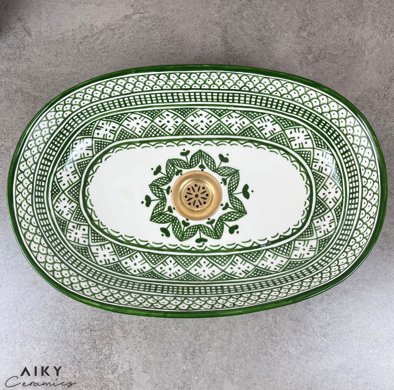 An Oval Moroccan Ceramic Sink