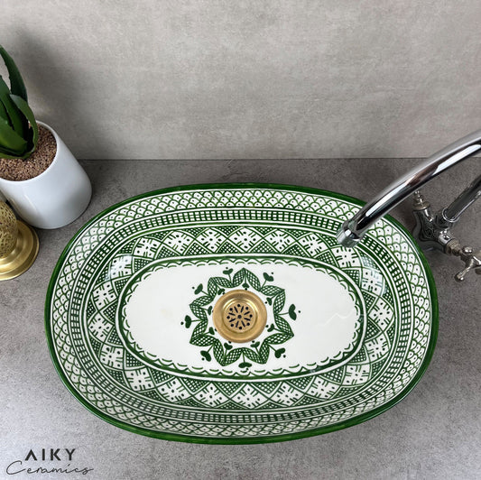 An Oval Moroccan Ceramic Sink