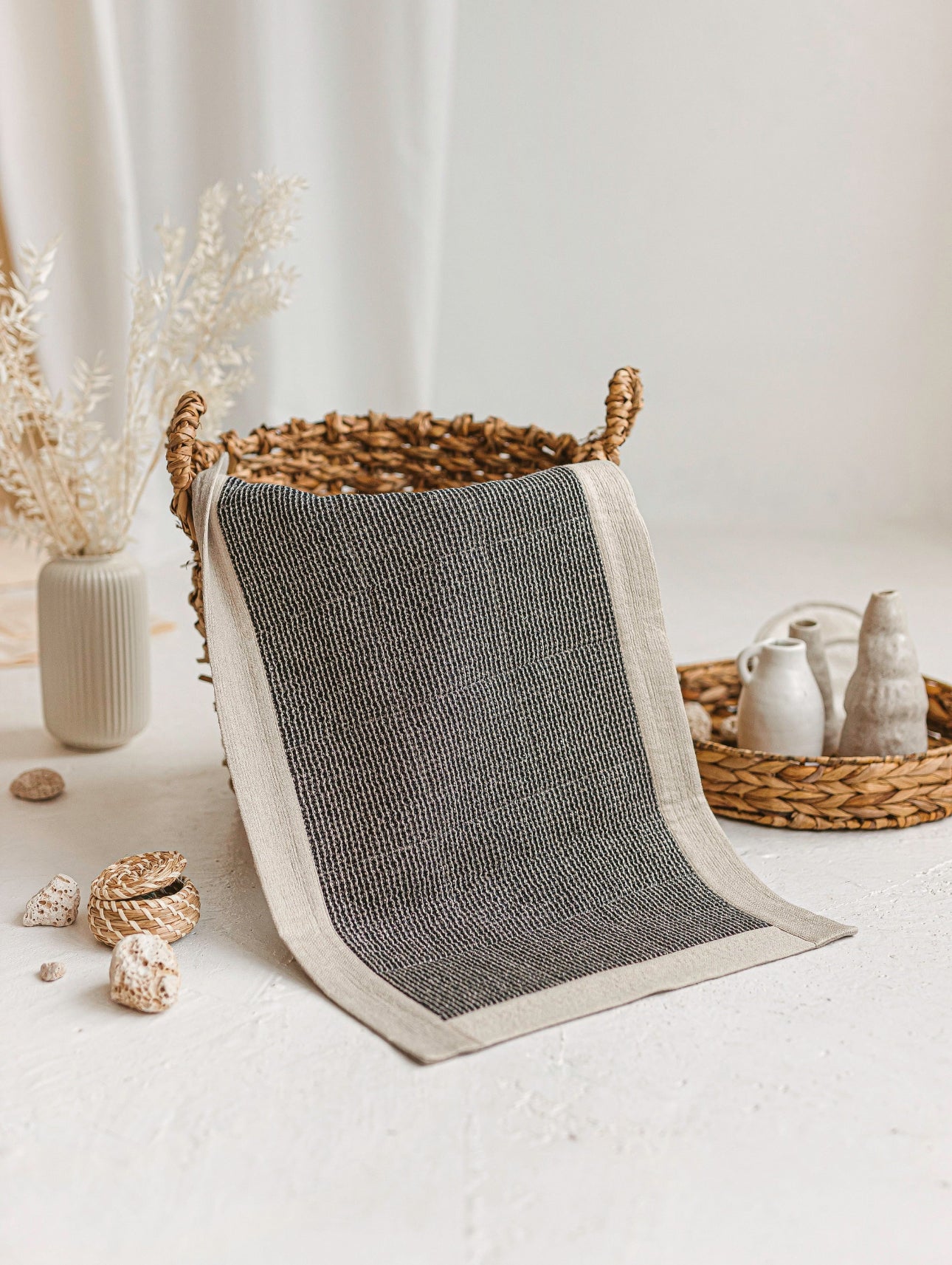 Linen Bathroom Rug