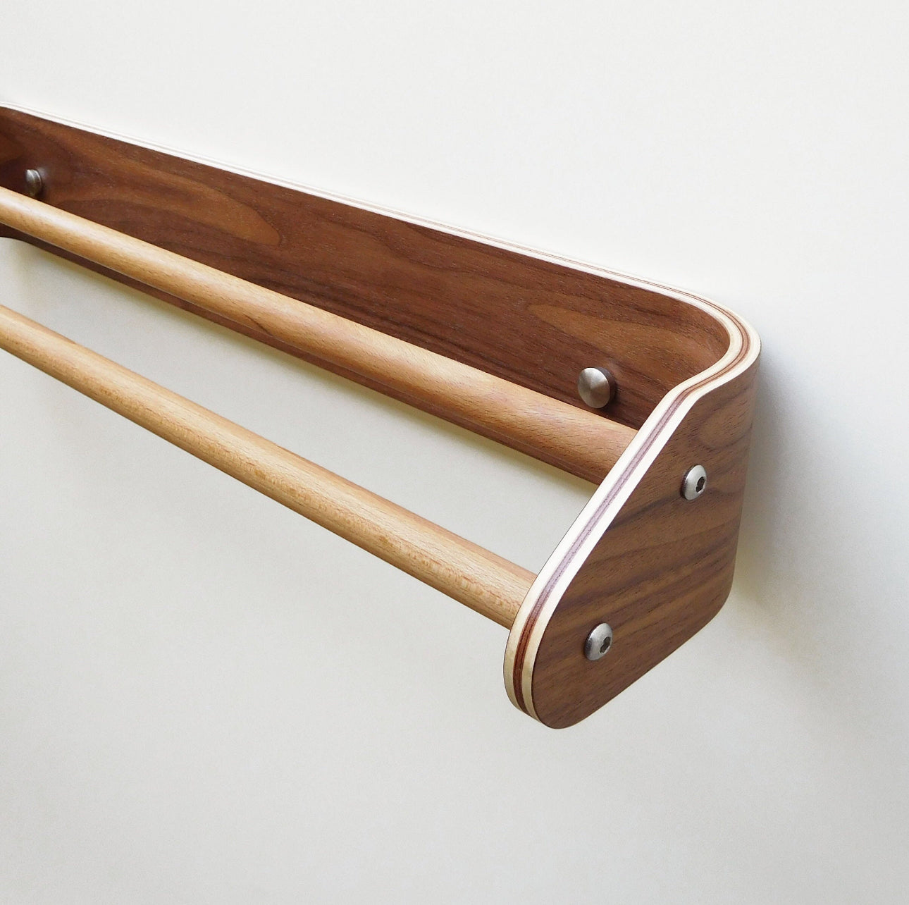 Wooden towel bar