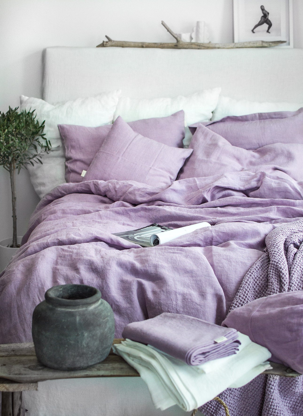 Linen Bedding set in Lavender