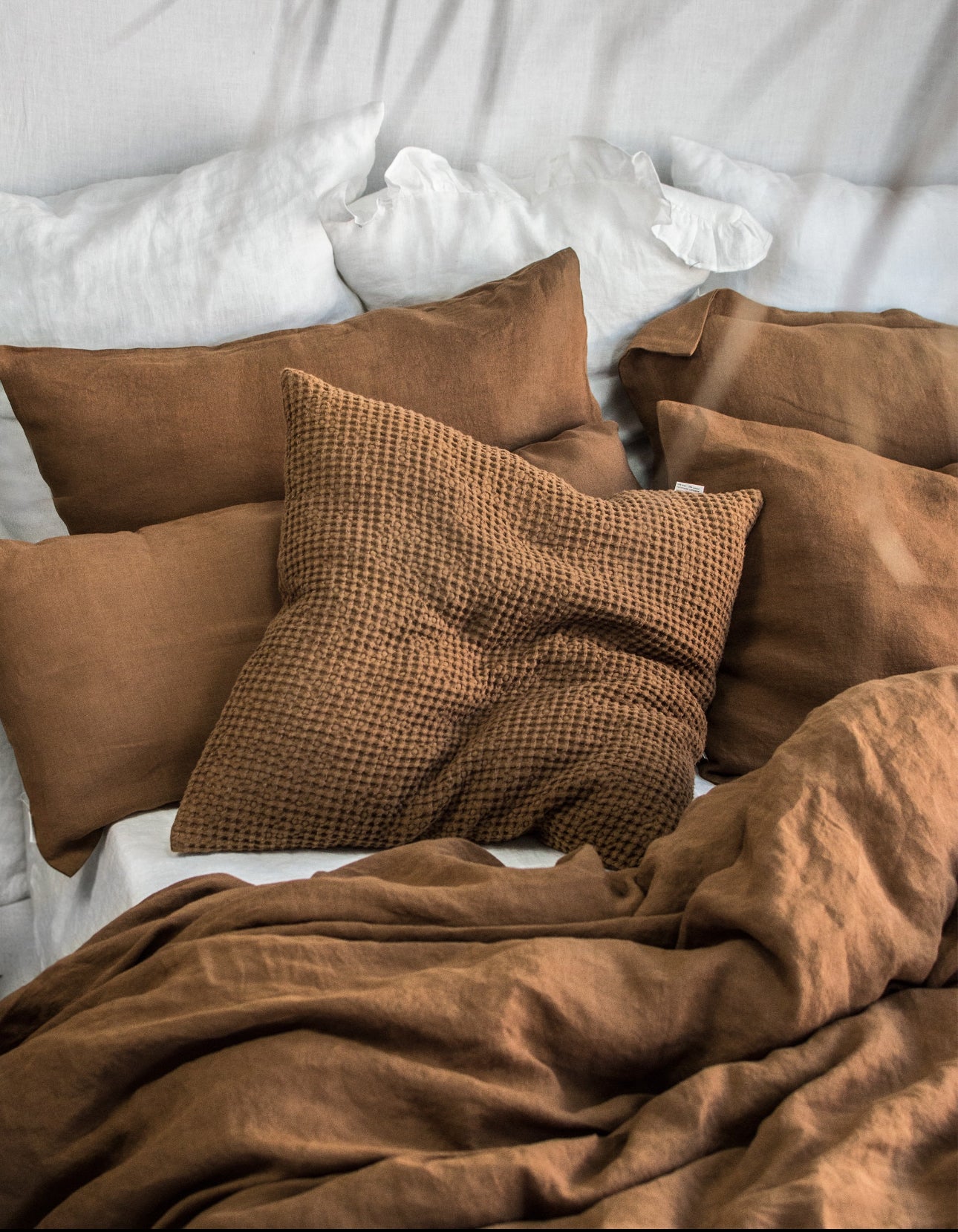 Linen Bedding set in Tobacco