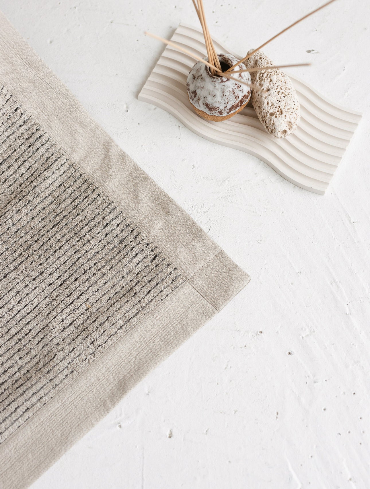 Linen Bathroom Rug