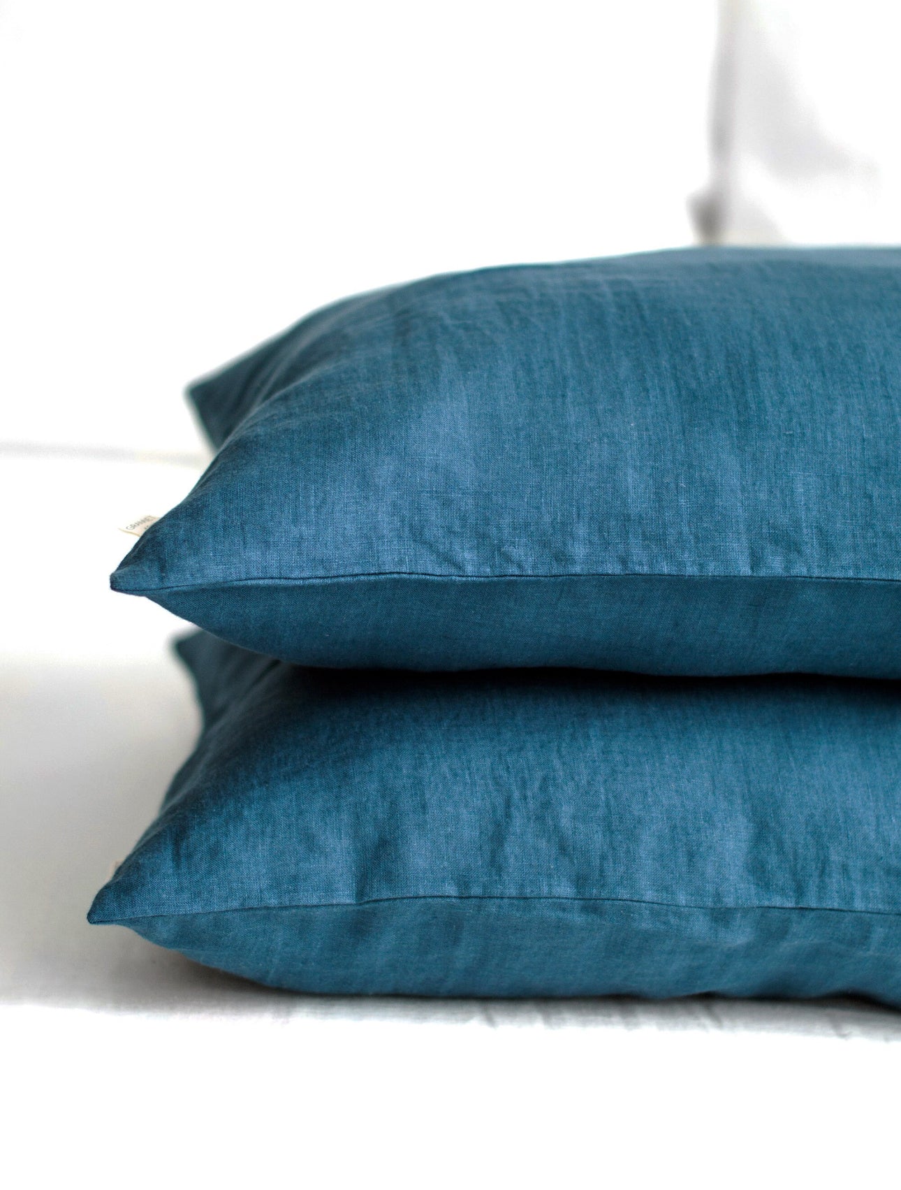 Linen Bedding set in lake blue