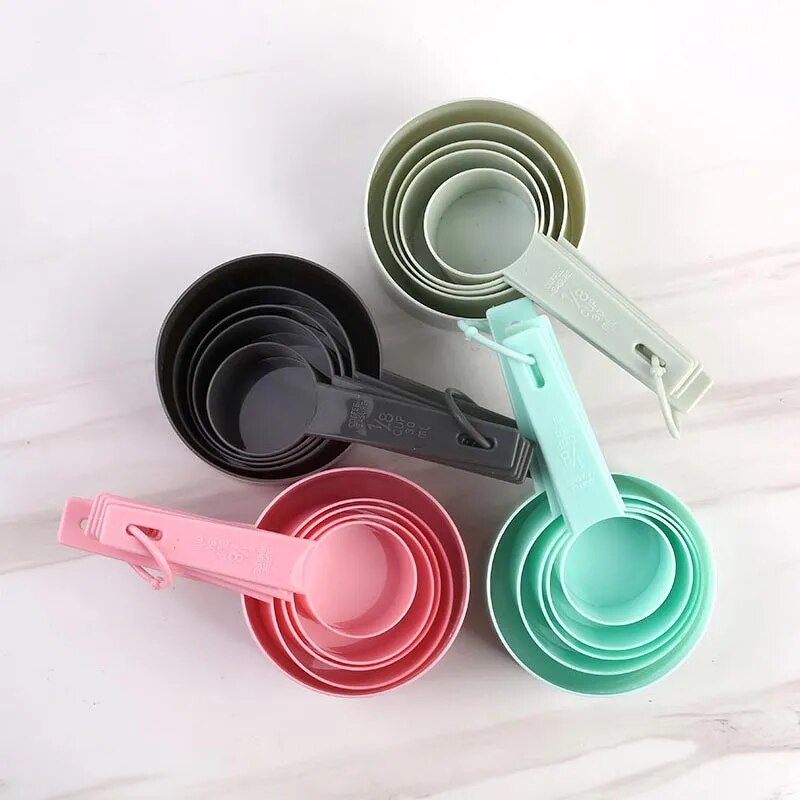 4Pcs/5pcs/10pcs Multi Purpose Spoons/Cup Measuring Tools PP Baking Accessories Stainless Steel/Plastic Handle Kitchen Gadgets