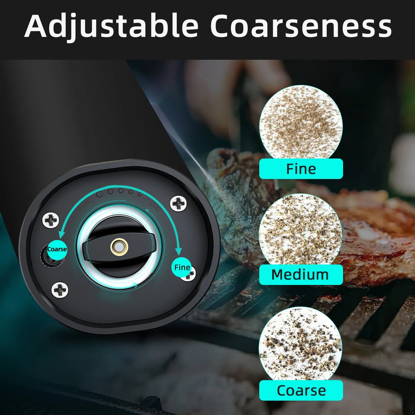 Electric Automatic Mill Pepper And Salt Grinder With LED Light Adjustable Coarseness Produced By Xiaomi Partner Manufacturers