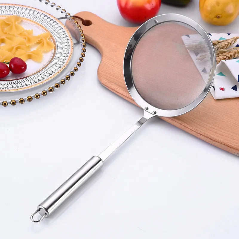 304 Stainless Steel Japanese Hot Pot Filter Mesh Percolator Soup Skimmer Spoon Fried Food Net Strainer Oil Skim Grease Foam