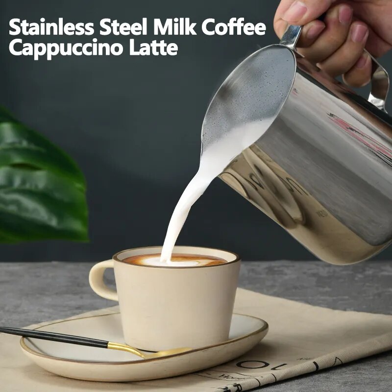 Non Stick Stainless Steel Milk Frothing Pitcher Espresso Coffee Barista Craft Latte Cappuccino Cream Frothing Jug Pitcher