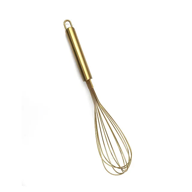 Gold Stainless Steel Hand Whisk